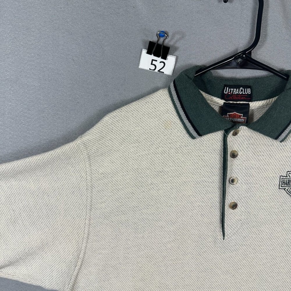 Harley Davidson Polo Shirt Mens XL Tan Black Casual Short Sleeve Pike Peak USA - Picture 4 of 15